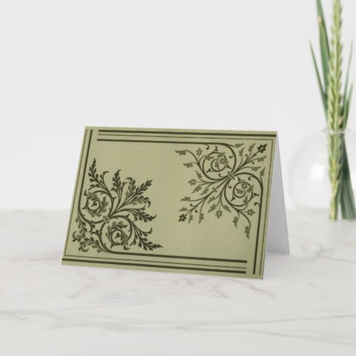 Medieval Floral Pattern Card