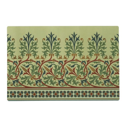 Medieval Floral Pattern Decorative Ornament Placemat