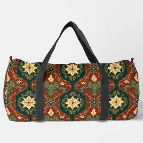 Medieval Floral Tapestry Duffle Bag
