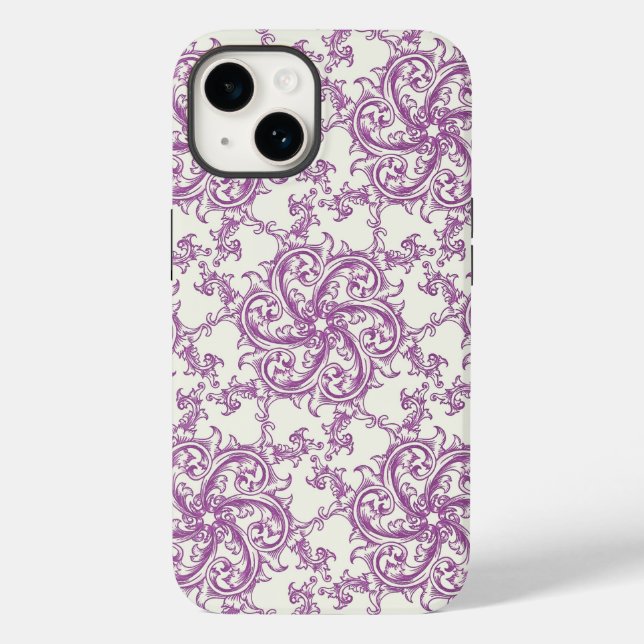medieval flower pattern phone case (Back)