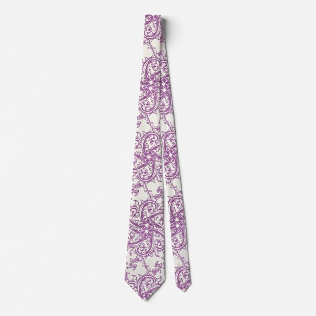 medieval flower pattern tie (Front)