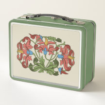 Medieval Flowers Metal Lunchbox