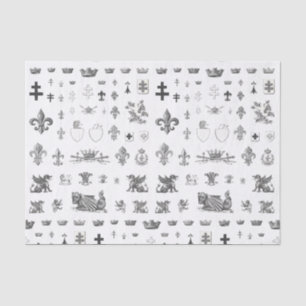 Medieval French Crown Heraldry Fleur de Lis Tissue Paper