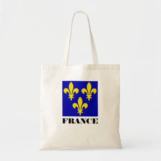 Medieval French Royal Standard Fidelity Heraldic Tote Bag (Front)