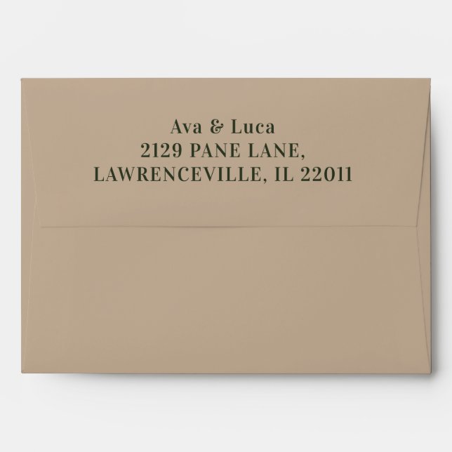 Medieval Garden Romance Wedding Envelope (Back (Top Flap))