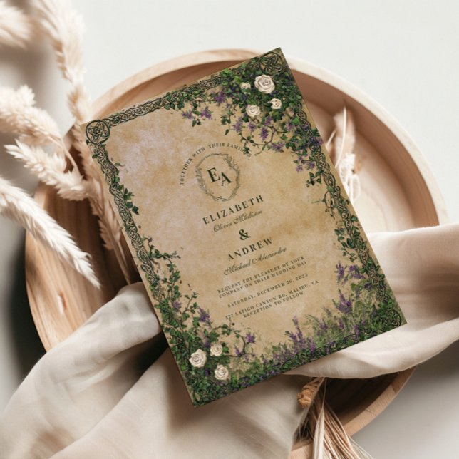 Medieval Garden Romance Wedding Invitation (Creator Uploaded)