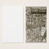 Medieval German printing press (engraving) (Front & Back)