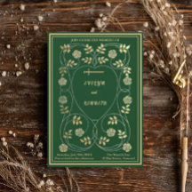 Medieval Gold Floral Hearts and Sword Wedding