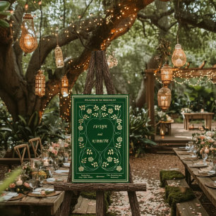 Medieval Gold Floral Hearts and Sword Welcome Foam Board