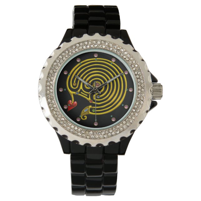 MEDIEVAL GOLD HYPER LABYRINTH WITH GEMSTONES Black Watch (Front)