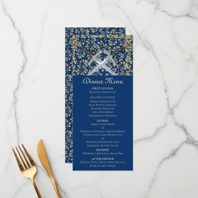 Medieval Gold Menu (Front/Back In Situ)