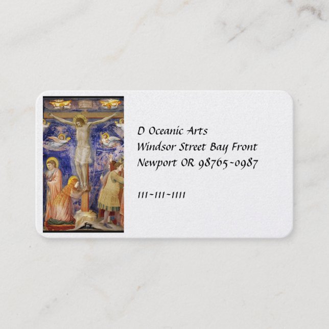 Medieval Good Friday Scene Business Card (Front)