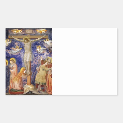 Medieval Good Friday Scene Rectangular Sticker