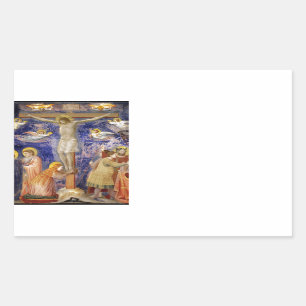 Medieval Good Friday Scene Rectangular Sticker