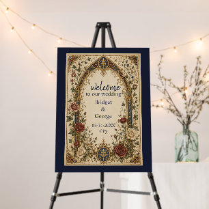 Medieval Gothic Botanical Arch Floral Wedding Foam Board