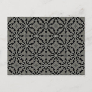 Medieval gothic flower postcard