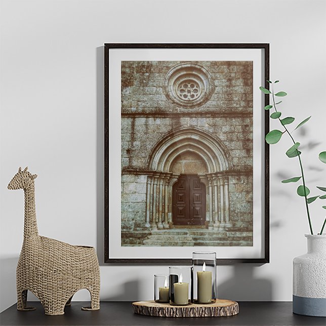 Medieval gothic portal in Santiago de Antas Photo Print (Creator Uploaded)