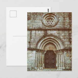 Medieval gothic portal in Santiago de Antas Postcard