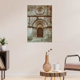 Medieval gothic portal in Santiago de Antas Poster