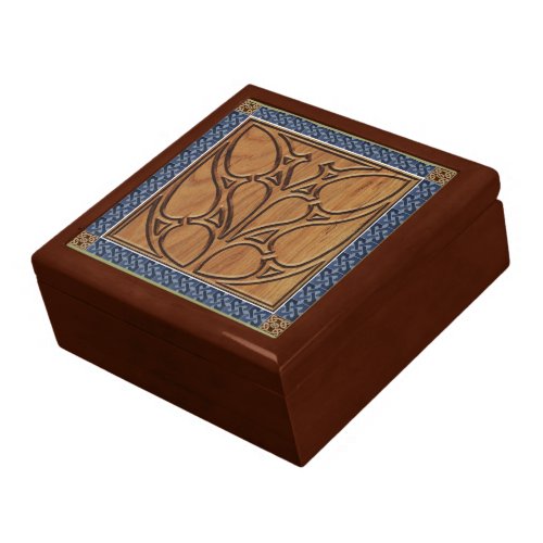 Medieval Gothic Square with Celtic Border Keepsake Box