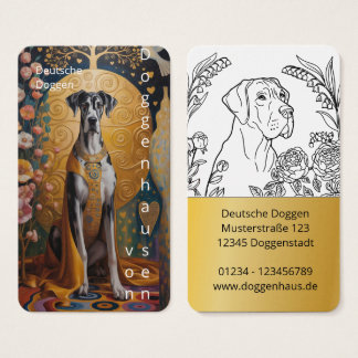 Medieval Great Dane Art Business Cards
