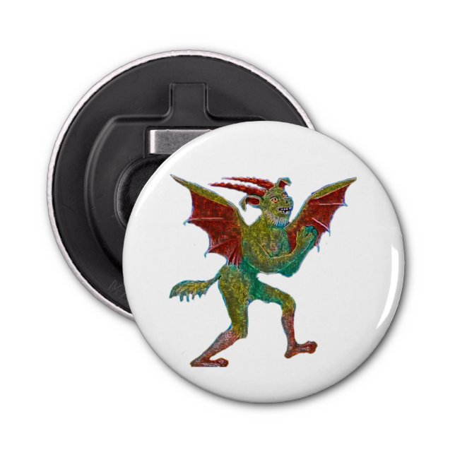 Medieval green devil  bottle opener (Front)