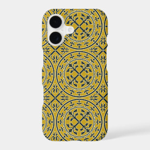 Medieval Green Mustard Wreath Leaves Romanesque iPhone 17 Case