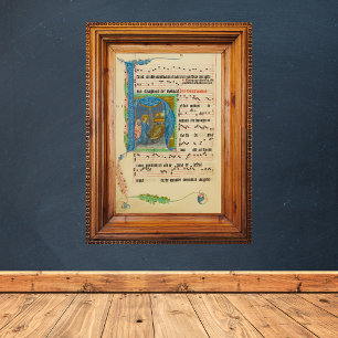Medieval Gregorian Chant Christmas Nativity Scene Poster