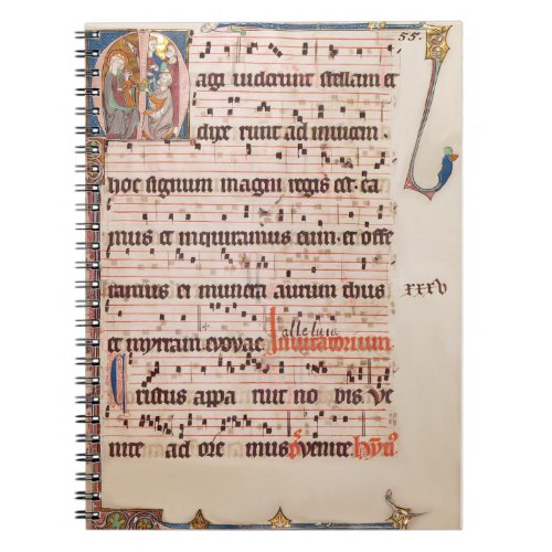 Medieval Gregoriant Chant Epiphany Magi Manuscript Notebook