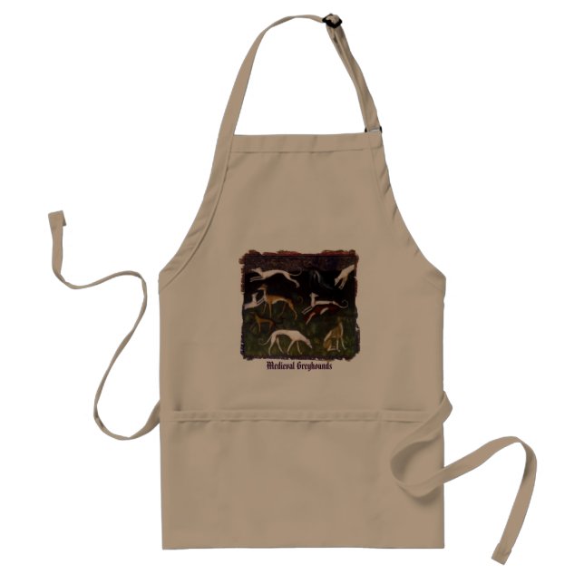 Medieval Greyhounds Adult Apron (Front)