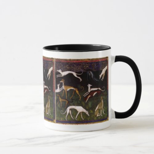 Medieval Greyhounds in the Deep Woods Mug
