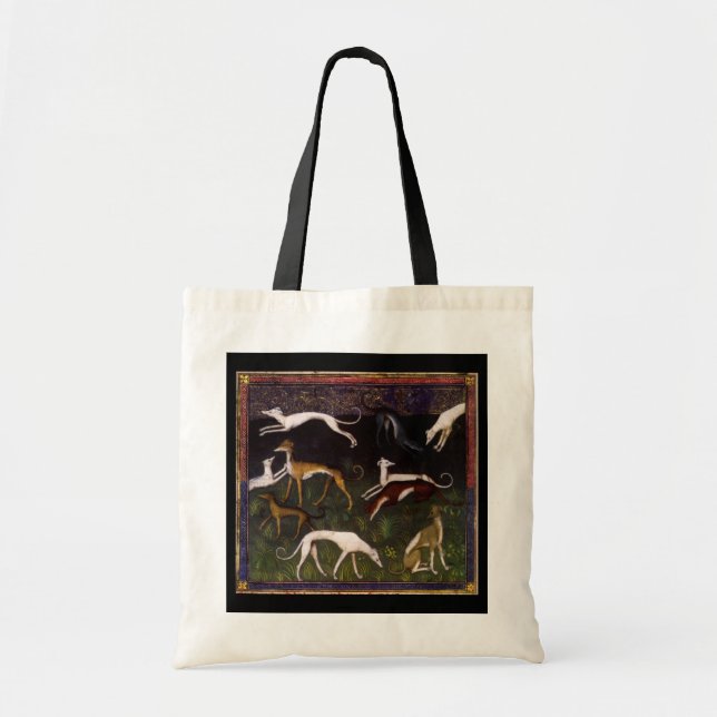 Medieval Greyhounds in the Deep Woods Tote Bag (Front)