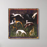 Medieval Greyhounds In The Forest Canvas Print at Zazzle