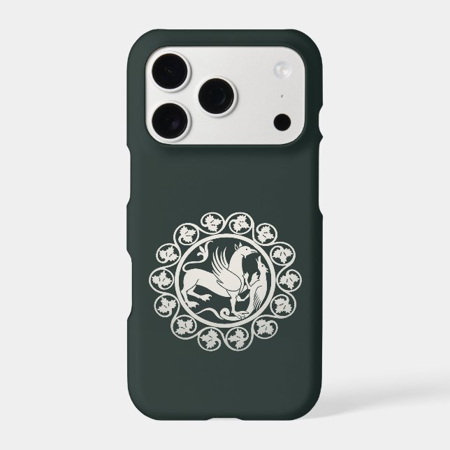 Medieval Griffin Combat Medallion iPhone Case (Back)