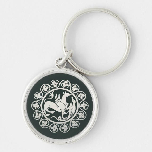  Medieval Griffin Combat Medallion Keychain (Front)