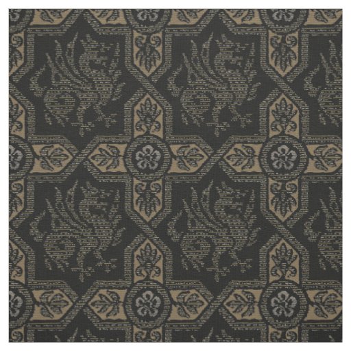 Medieval Griffin Dragon Pattern Fabric