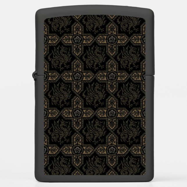 Medieval Griffin Dragon Pattern Zippo Lighter (Front)