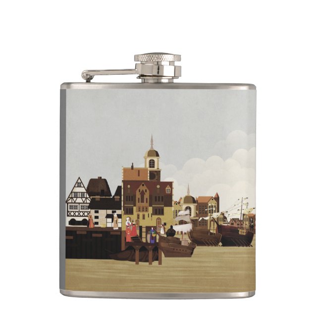 Medieval Harbor Flask (Front)