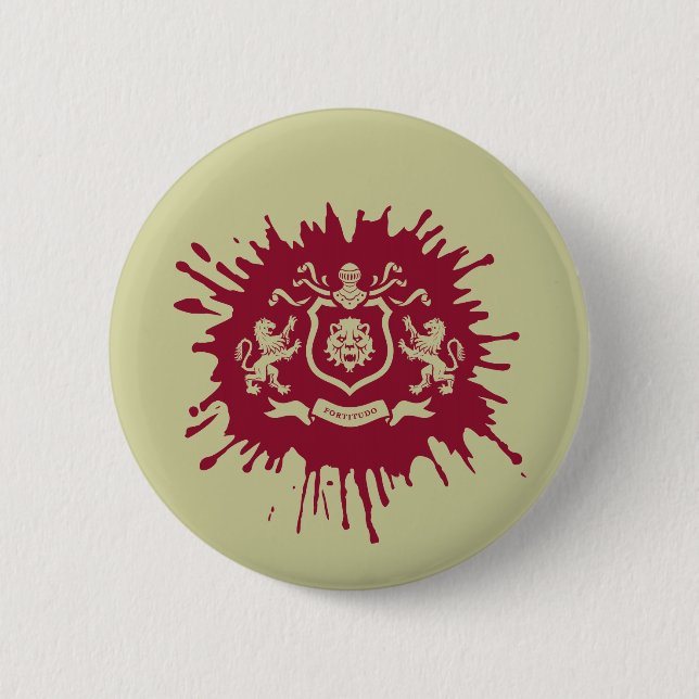 Medieval Heraldic Lions Coat of Arms - Button (Front)