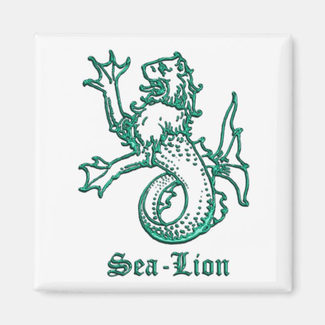 Medieval Heraldry Sea-lion Magnet (Front)
