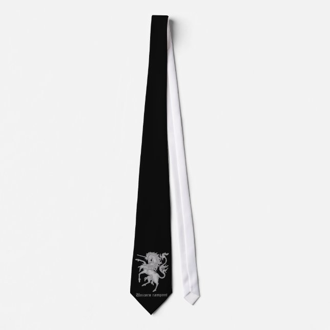 Medieval Heraldry Unicorn rampant Tie (Front)
