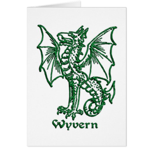Medieval heraldry -Wyvern Cards (Front)