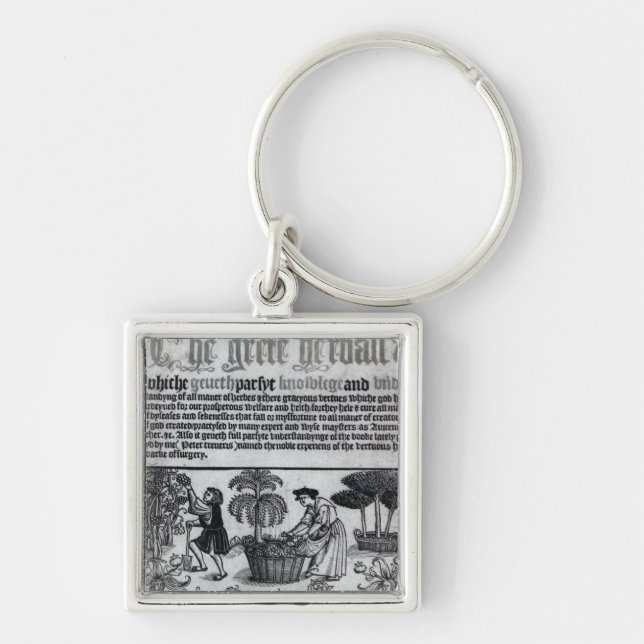 Medieval Herb Garden Keychain (Front)