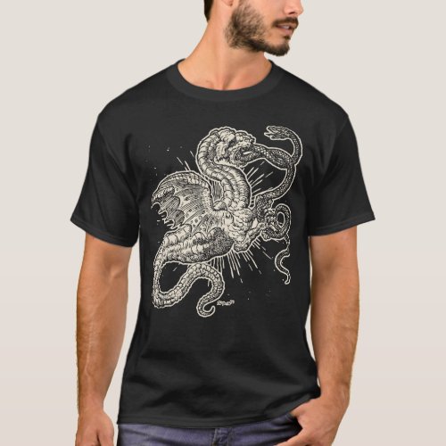 Medieval Heroicall French Dragon Emblem 1 T_Shirt