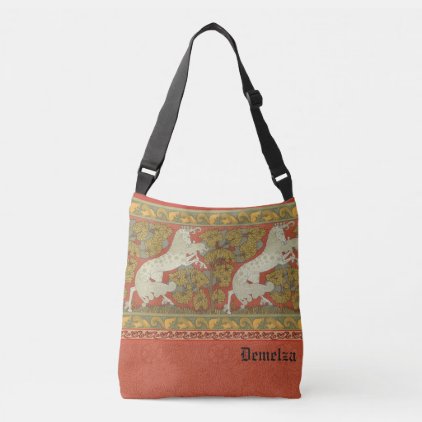 Medieval Horses Design Crossbody Bag