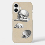 Medieval Human Skull Illustrated iPhone 16 Plus Case