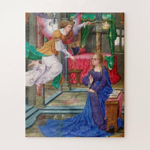 Medieval illuminated art The Annunciation Jigsaw Puzzle