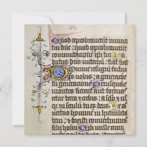 Medieval Illuminated Manuscript Holiday Card