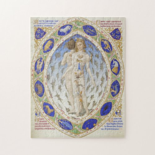 Medieval illustration Anatomical Zodiac Man Jigsaw Puzzle