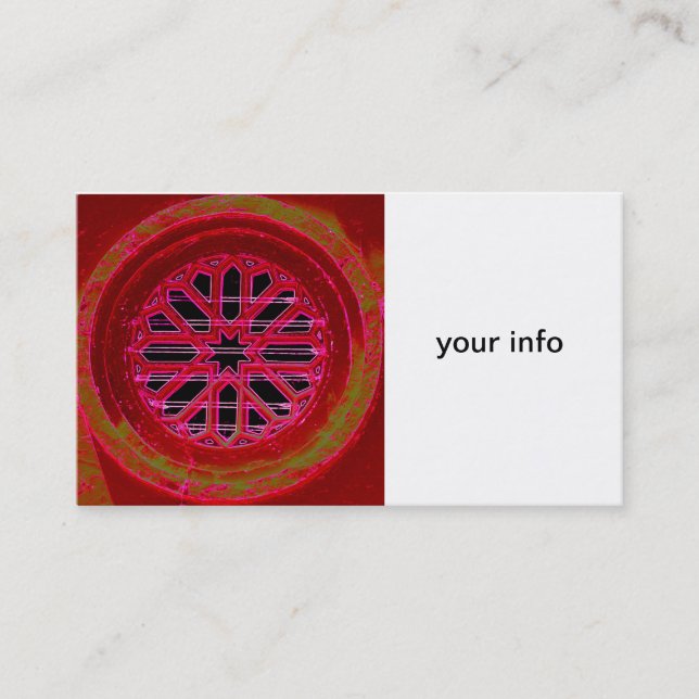 medieval irish window business card (Front)